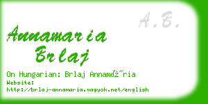 annamaria brlaj business card